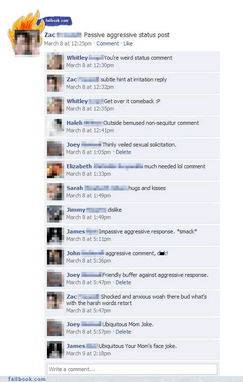 funny facebook statuses. Funny Facebook Status/Comments